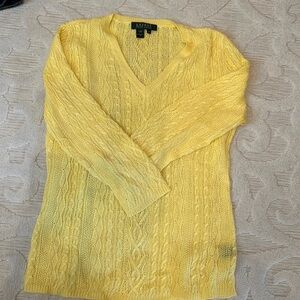 Lauren Ralph Lauren v-neck linen sweater